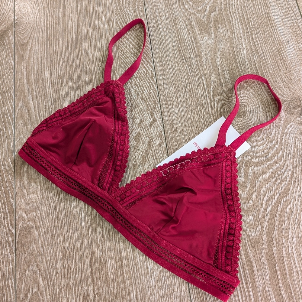Red Buttery Soft Lace Bralette
